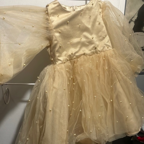 **For Sale: JJ's House Girls' Champagne Petal Beaded Dress**